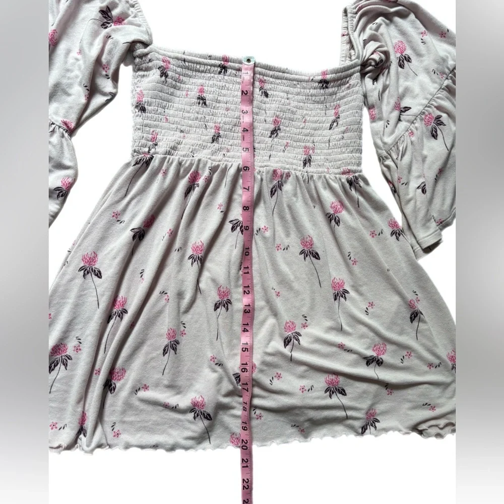 Free People Lana Off Shoulder Smocked Top Small Boho Cottagecore Floral Fairy